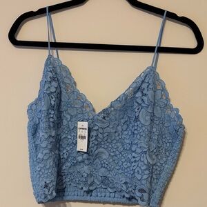 Express Light Blue Lace Camisole